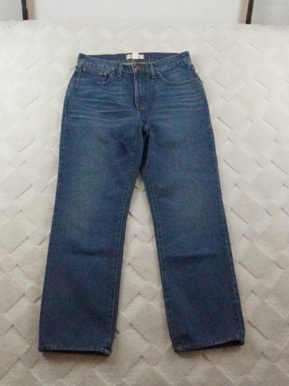 Madewell The '90s Straight Mid-Rise Jean Womens 27 Dark Wash Denim